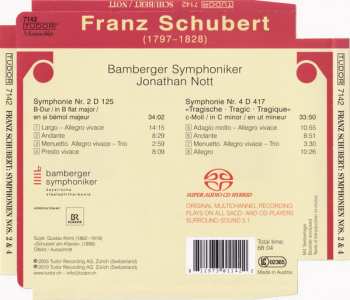 SACD Franz Schubert: Symphonien Nos. 2 & 4 (No. 4 »Tragische = Tragique = Tragic«) 147755