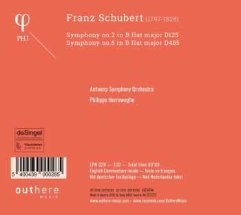 CD Franz Schubert: Symphonies Nos. 2 & 5 348482