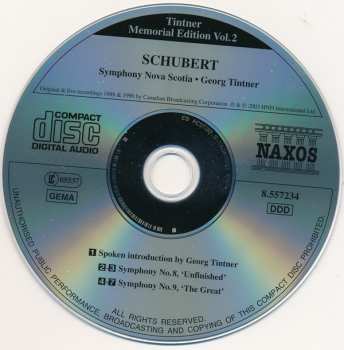 CD Franz Schubert: Symphonies Nos. 8 'Unfinished' And 9 'The Great' 221256