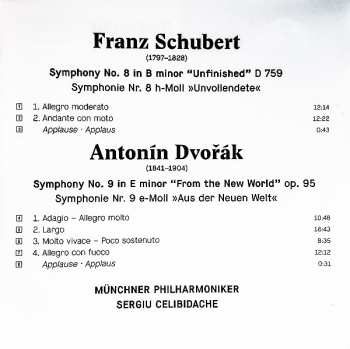 CD Franz Schubert: Symphony No. 8 "Unfinished" / Symphony No. 9 "From The New World" 280612