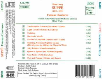 CD Franz von Suppé: Famous Overtures 436152