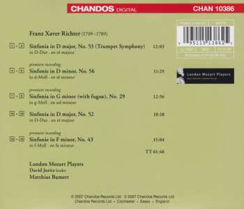 CD Franz Xaver Richter: Symphonies (Includes Premiere Recordings) 439021