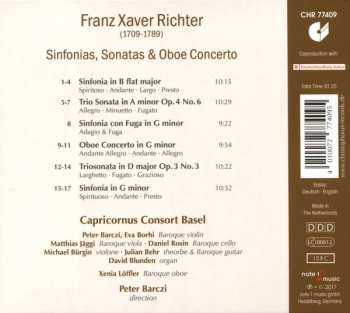 CD Franz Xaver Richter: Sinfonias, Sonatas & Oboe Concerto 310770