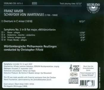 CD Franz Xaver Schnyder von Wartensee: Overture • Symphony No.3 "Militärsinfonie" 462363