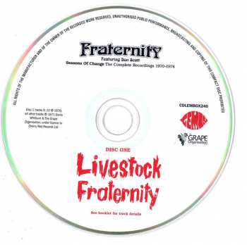 3CD/Box Set Fraternity: Seasons Of Change (The Complete Recordings 1970-1974) 95041