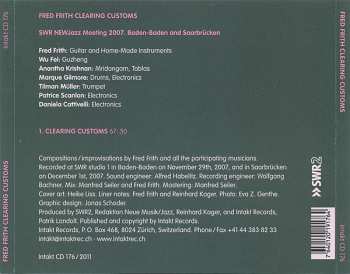 CD Fred Frith: Clearing Customs 531432
