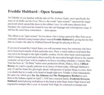 CD Freddie Hubbard: Open Sesame 509304