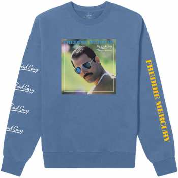 Merch Freddie Mercury: Freddie Mercury Unisex Long Sleeve T-shirt: Mr Bad Guy (sleeve Print) (x-large) XL
