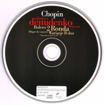 CD Frédéric Chopin: Bolero / 2 Ronda / Wariacje B-dur 309160