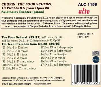 CD Frédéric Chopin: Four Scherzi, 13 Preludes From Opus 28 344030