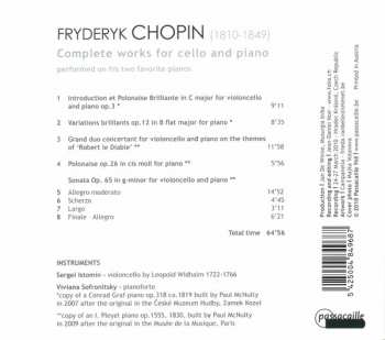 CD Frédéric Chopin: Fryderyk Chopin: Complete Works For Cello And Piano 325897