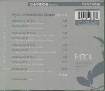 CD Frédéric Chopin: Louis Lortie Plays Chopin Volume 1: Nocturnes, Scherzos, Sonata in B Flat Minor 330355