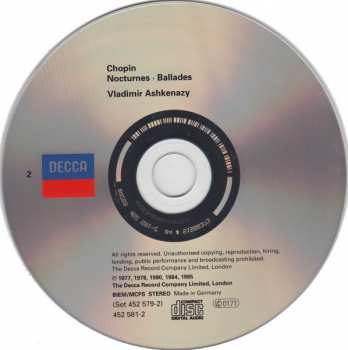 2CD Frédéric Chopin: Nocturnes ∙ Ballades 44941