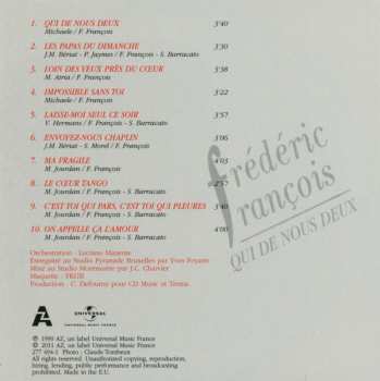 9CD/Box Set Frédéric François: L'intégrale Des Albums Originaux 1984-1992