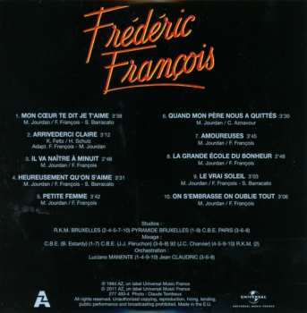 9CD/Box Set Frédéric François: L'intégrale Des Albums Originaux 1984-1992