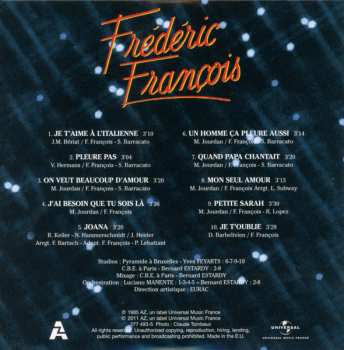 9CD/Box Set Frédéric François: L'intégrale Des Albums Originaux 1984-1992