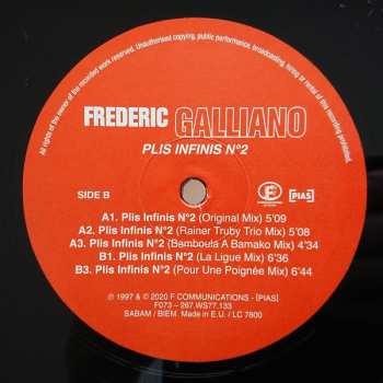 LP Frederic Galliano: Plis Infinis N°2 LTD 68724