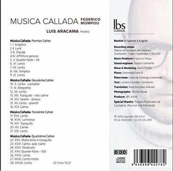 CD Frederic Mompou: Musica Callada  331324