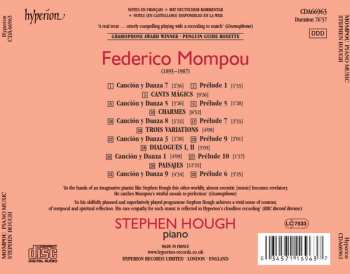 CD Frederic Mompou: Piano Music By Federico Mompou  321722