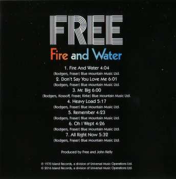 CD Free: Fire And Water 12667