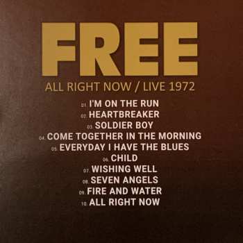 CD Free: All Right Now / Live 1972 (Legendary Radio Broadcast) 448399