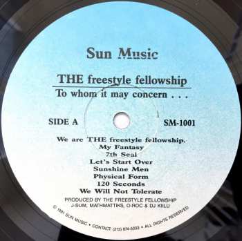 Freestyle Fellowship: To Whom It May Concern...