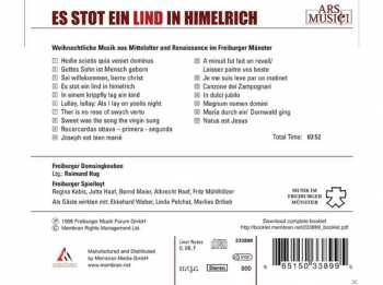 CD Freiburger Spielleyt: Es Stot Ein Lind In Himelrich (Weihnachtliche Musik Aus Mittelalter Und Renaissance Im Freiburger Münster) 387654