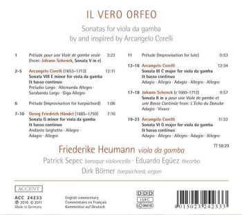 CD Friederike Heumann: Il Vero Orfeo - Sonatas For Viola Da Gamba By And Inspired By Arcangelo Corelli 454087