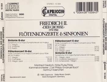 CD Friedrich der Grosse: Flötenkonzerte & Sinfonien 456323