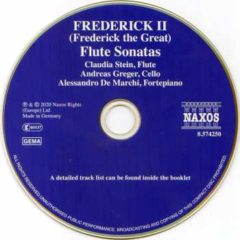 CD Friedrich der Grosse: Flute Sonatas 119718