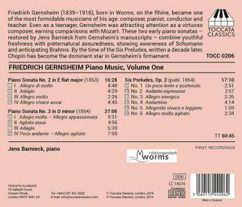 CD Friedrich Gernsheim: Piano Music, Volume One 182132