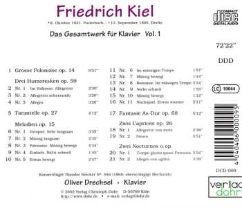 CD Friedrich Kiel: Das Klavierwerk Volume 1 485701