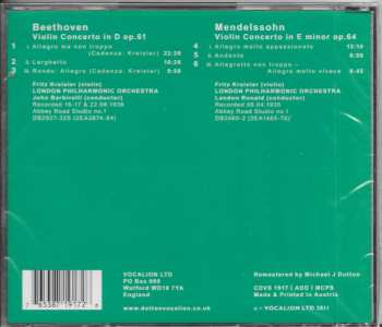 CD Fritz Kreisler: Beethoven and Mendelssohn 300154