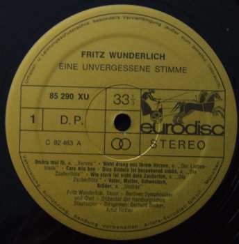 2LP Fritz Wunderlich: Eine Unvergessene Stimme 467863