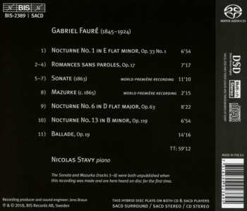 SACD Gabriel Fauré: Ballade, Nocturnes, Romances, Sonate Inédite, Mazurke Inédite 475159