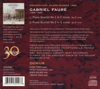 CD Gabriel Fauré: Piano Quartets (No.1 In C Minor, Op 15 / No.2 In G Minor, Op 45) 328887