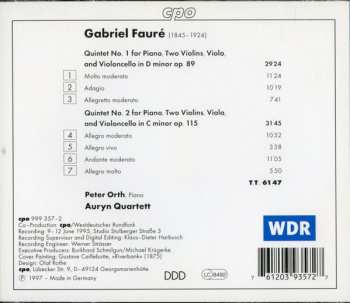 CD Gabriel Fauré: Piano Quintets 1 & 2 185626