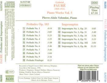 CD Gabriel Fauré: Piano Works Vol. 5 441691