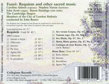 CD Gabriel Fauré: Requiem (1893 Version) And Other Sacred Music 189357