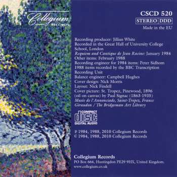 CD Gabriel Fauré: Requiem (1893 Version) And Other Sacred Music 189357