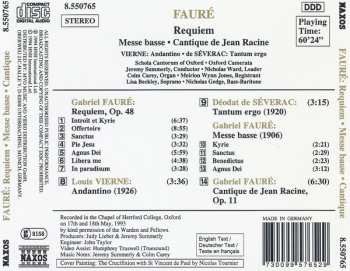 CD Gabriel Fauré: Requiem • Messe Basse • Cantique De Jean Racine / Andantino / Tantum Ergo 113508