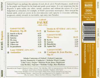 CD Gabriel Fauré: Requiem • Messe Basse • Cantique De Jean Racine 447865