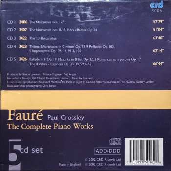 5CD/Box Set Gabriel Fauré: The Complete Piano Works 290681