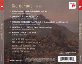 CD Gabriel Fauré: The Secret Fauré III (Sacred Vocal Works – Requiem) 193461