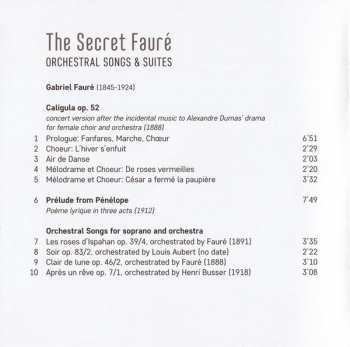CD Gabriel Fauré: The Secret Fauré (Orchestral Songs & Suites) 176318