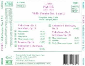 CD Gabriel Fauré: Violin Sonatas Nos. 1 And 2 • Berceuse • Romance • Andante 321637