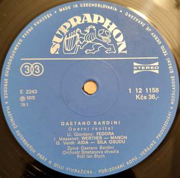 LP Gaetano Bardini: Operatic Recital 317403