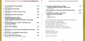 CD Gaetano Donizetti: Lucia Di Lammermoor - Großer Querschnitt In Deutscher Sprache 437067