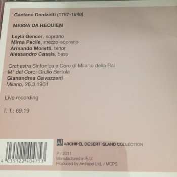 CD Gaetano Donizetti: Messa Da Requiem 113794