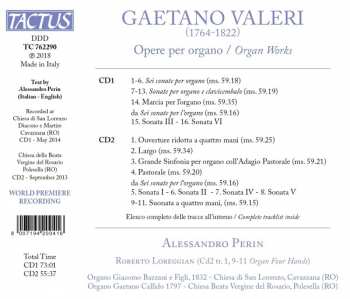2CD Gaetano Valeri: Opere Per Organo / Organ Works 346059